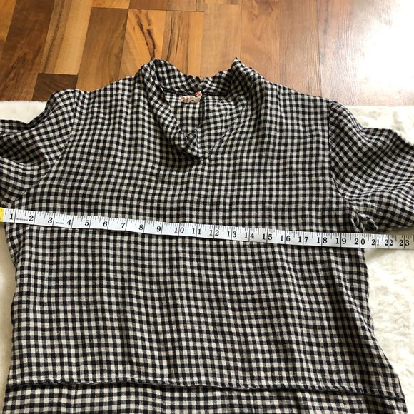 South street linen gingham midi dress 100% linen size 0 (US 6/8) - Picture 5 of 10